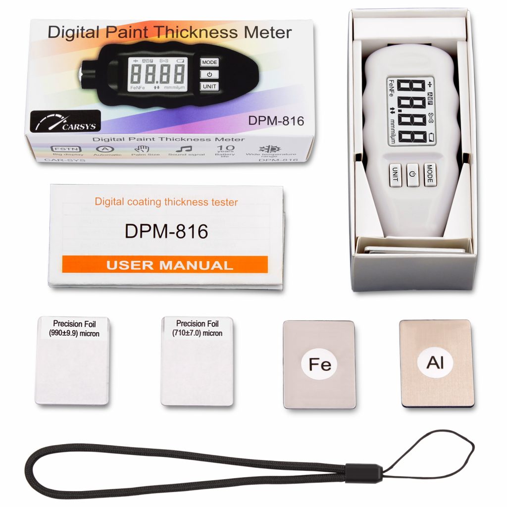 included in the set coating thickness gauge DPM-816 Pro white